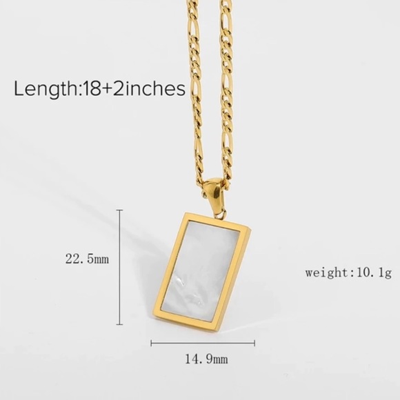 Pearl Rectangle Necklace - Picture 7 of 7